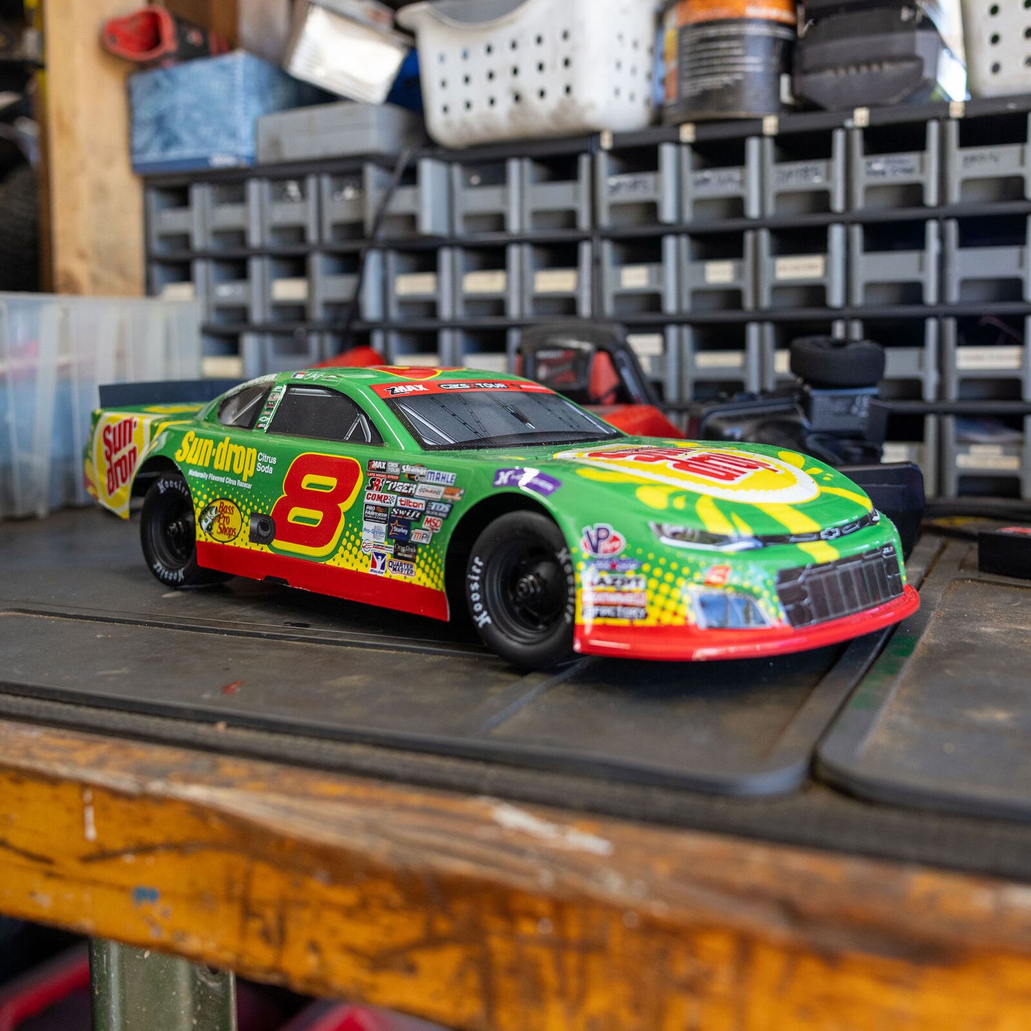 1/12 Losi Asphalt Late Model Dale Earnhardt Jr. No. 8 2025 Sun Drop Chevrolet ZL1 2S AWD On-Road (Battery &amp; Charger Included), Green