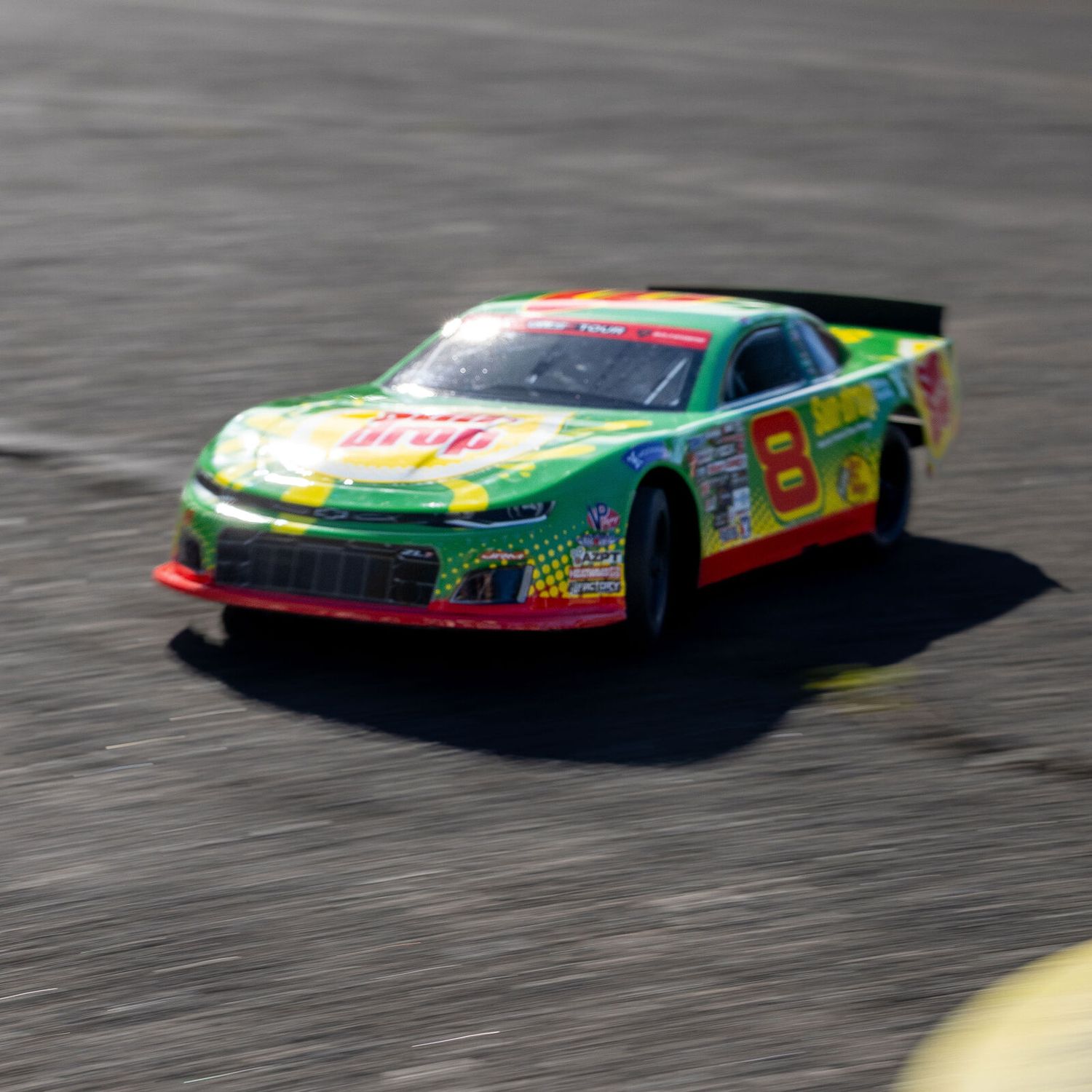 1/12 Losi Asphalt Late Model Dale Earnhardt Jr. No. 8 2025 Sun Drop Chevrolet ZL1 2S AWD On-Road (Battery &amp; Charger Included), Green