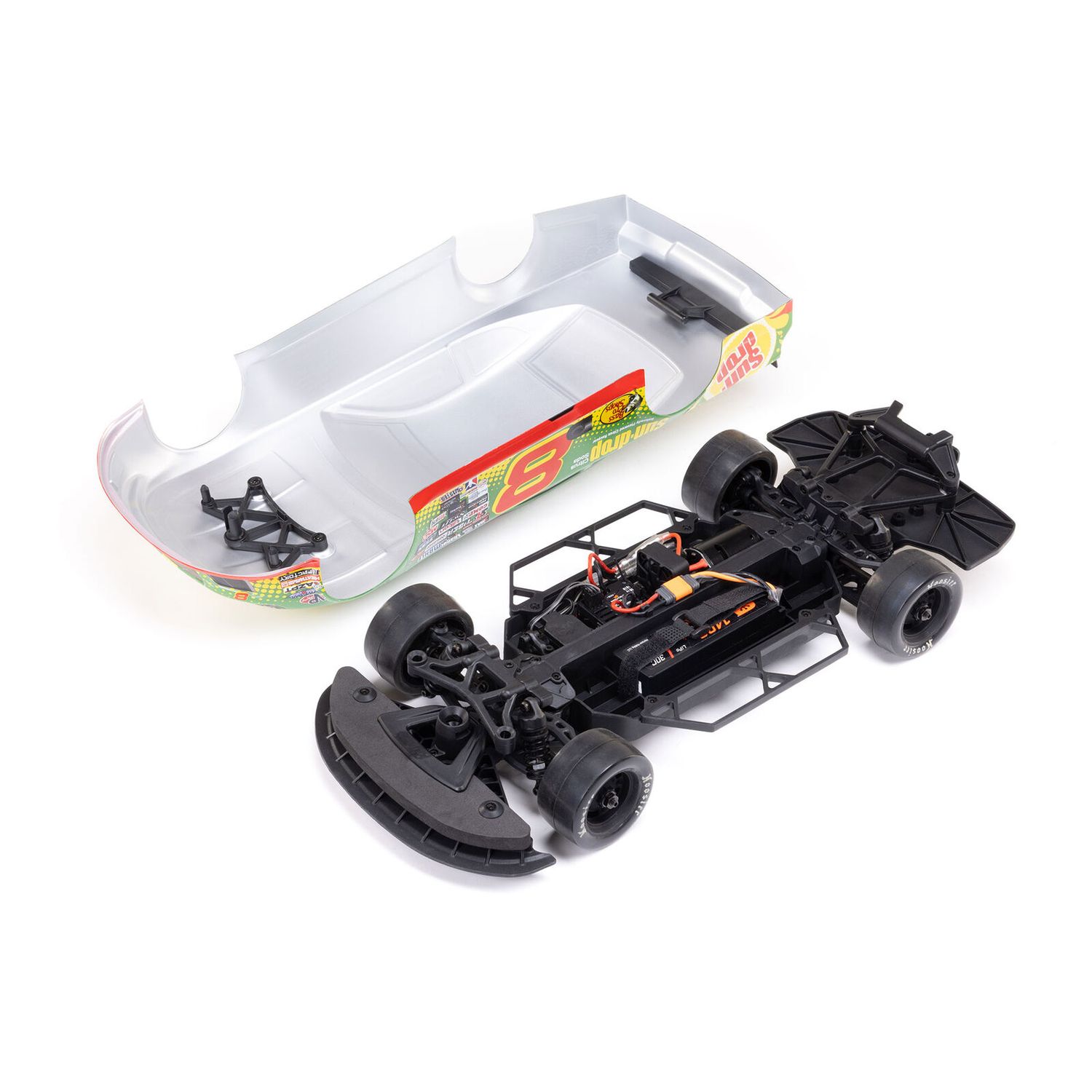 1/12 Losi Asphalt Late Model Dale Earnhardt Jr. No. 8 2025 Sun Drop Chevrolet ZL1 2S AWD On-Road (Battery &amp; Charger Included), Green