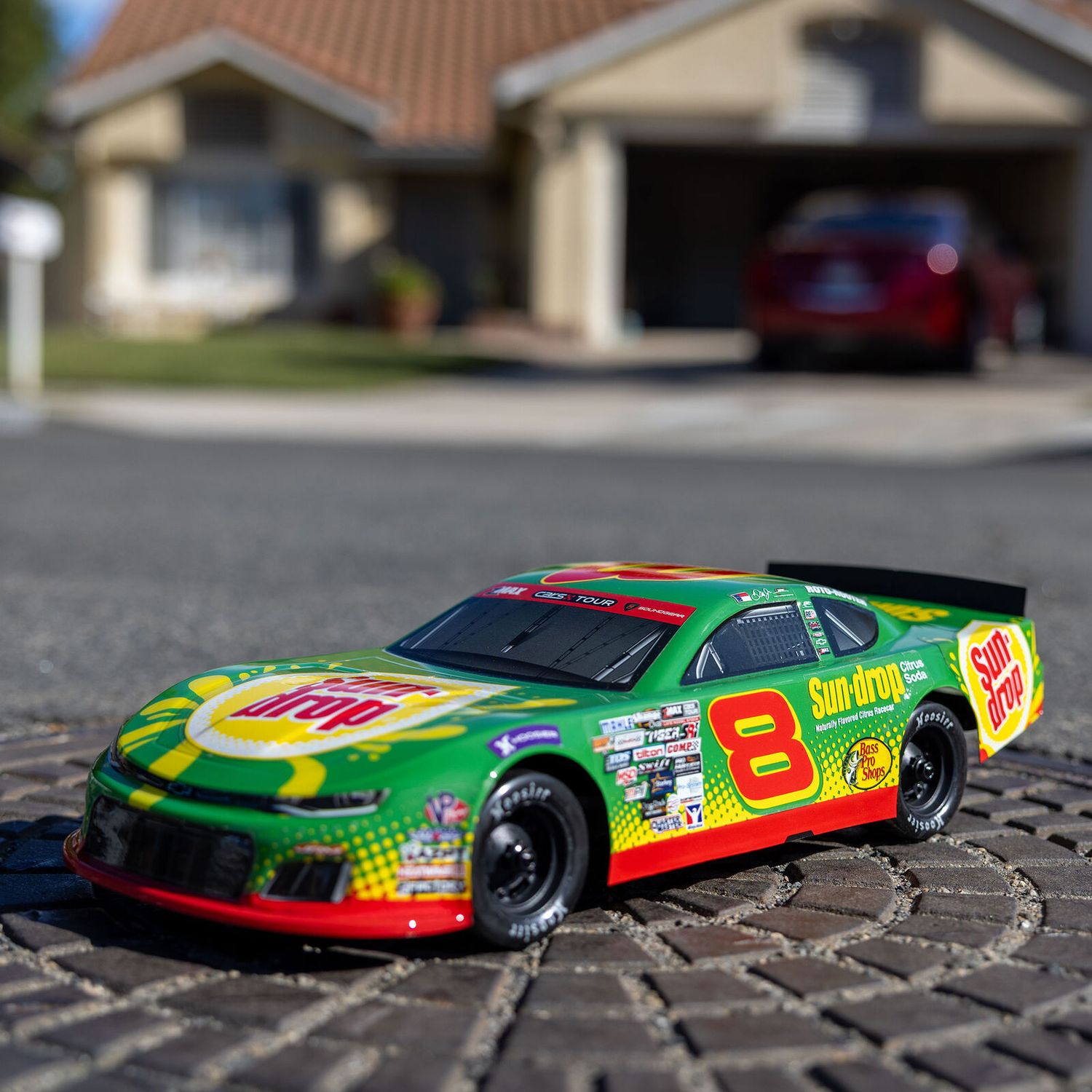 1/12 Losi Asphalt Late Model Dale Earnhardt Jr. No. 8 2025 Sun Drop Chevrolet ZL1 2S AWD On-Road (Battery &amp; Charger Included), Green