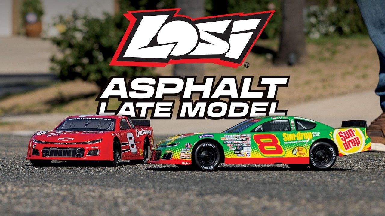 1/12 Losi Asphalt Late Model Dale Earnhardt Jr. No. 8 2025 Budweiser Chevrolet ZL1 2S AWD On-Road (Battery &amp; Charger Included), Red
