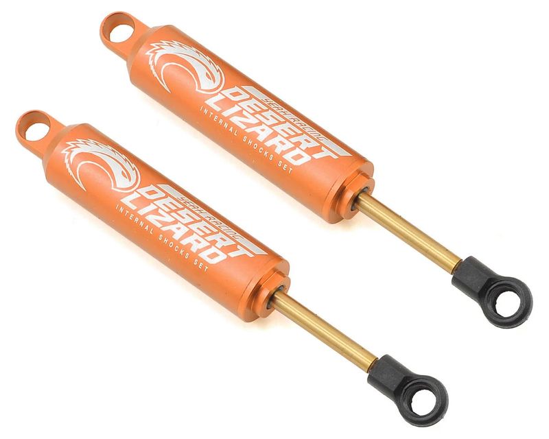 Yeah Racing Aluminum Desert Lizard Two Stage Internal Spring Shocks (Orange) (2) (90mm)