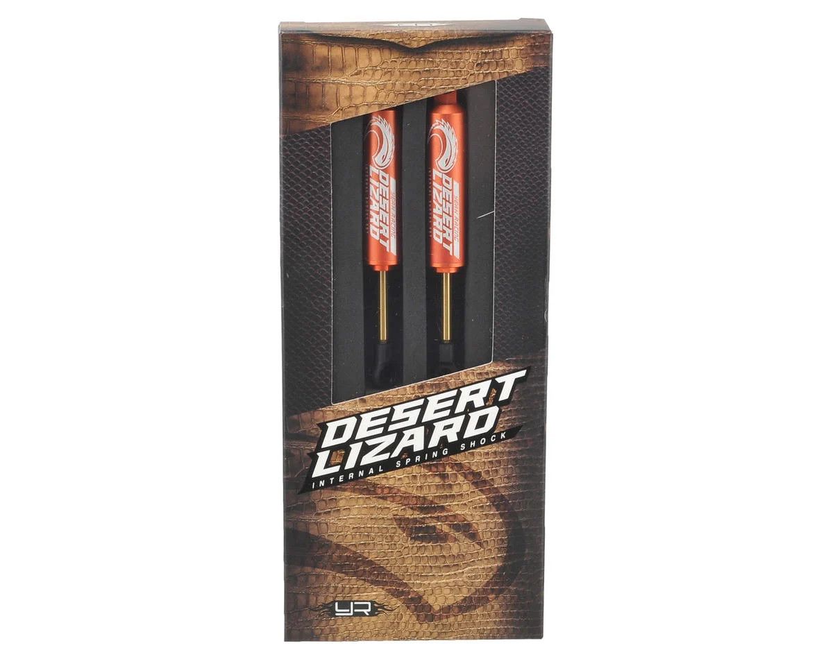 Yeah Racing Aluminum Desert Lizard Two Stage Internal Spring Shocks (Orange) (2) (90mm)