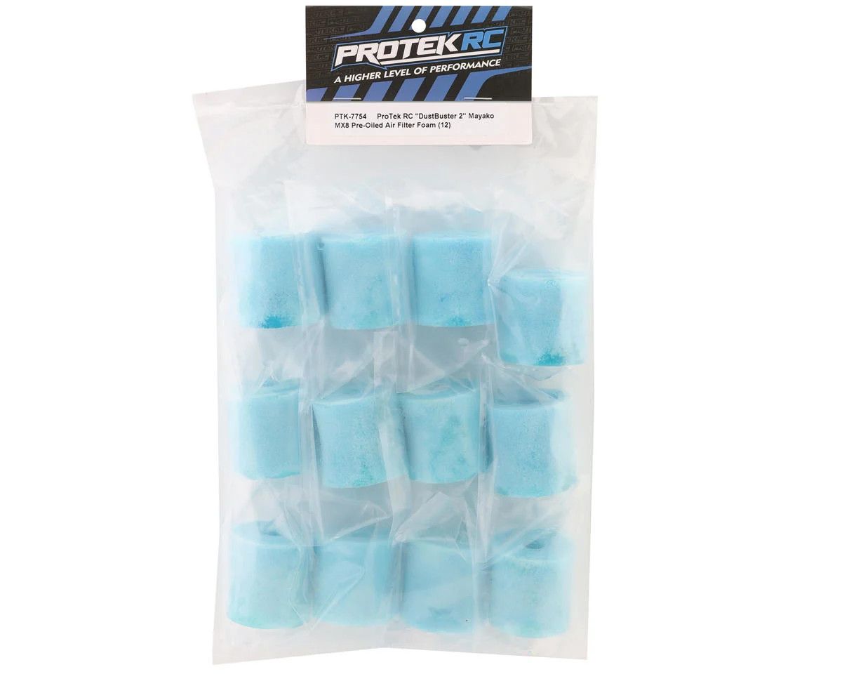 ProTek RC "DustBuster 2" Mayako MX8 Pre-Oiled Air Filter Foam (12)