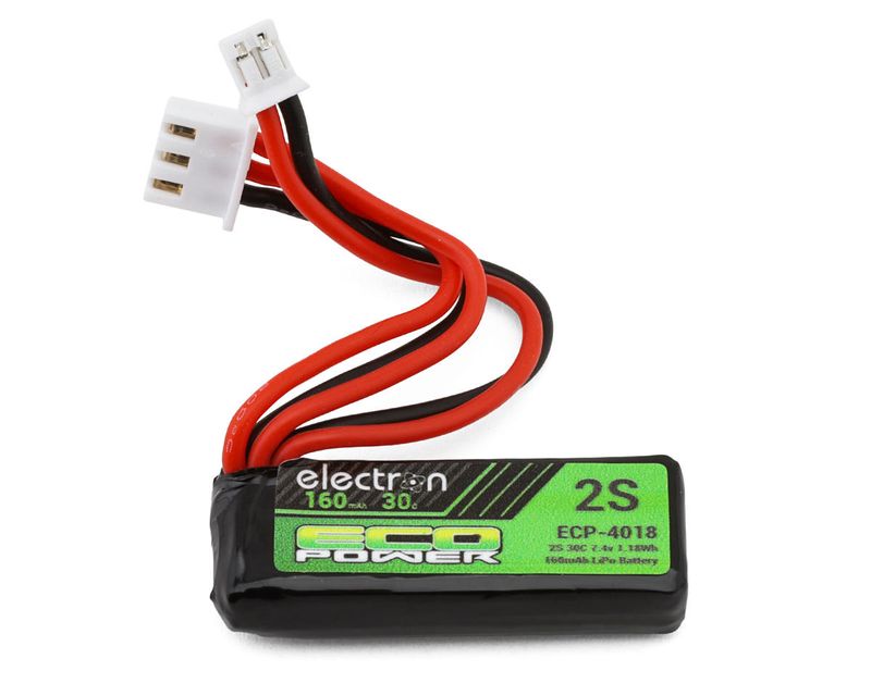 EcoPower "Electron" 2S 30C LiPo Battery Pack (7.4V/160mAh) (Axial® SCX30™) w/PH2.0 Connector