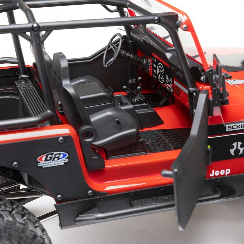 1/10 SCX10 III Jeep CJ-7 4X4 RTR Brushed Rock Crawler, Red