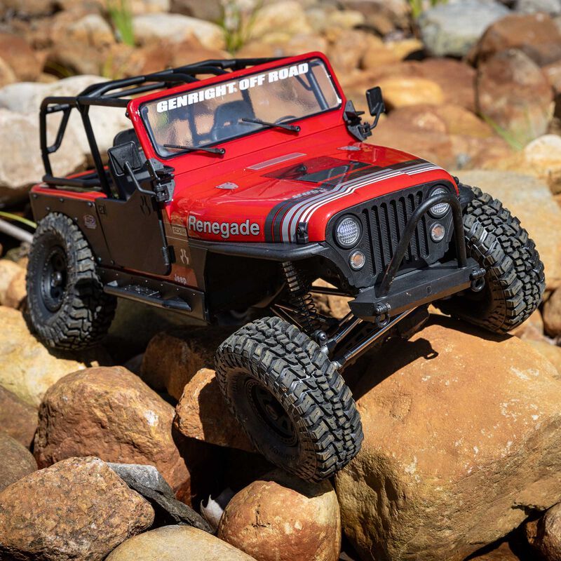 1/10 SCX10 III Jeep CJ-7 4X4 RTR Brushed Rock Crawler, Red