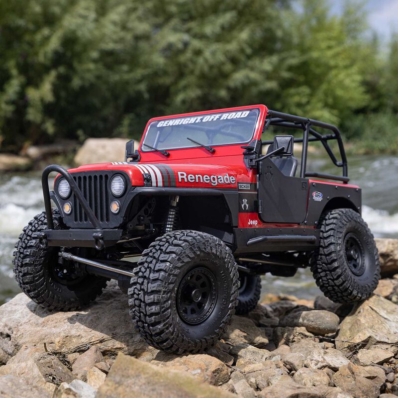 1/10 SCX10 III Jeep CJ-7 4X4 RTR Brushed Rock Crawler, Red