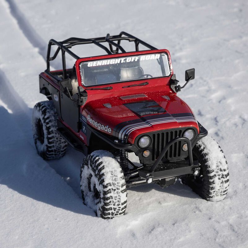 1/10 SCX10 III Jeep CJ-7 4X4 RTR Brushed Rock Crawler, Red