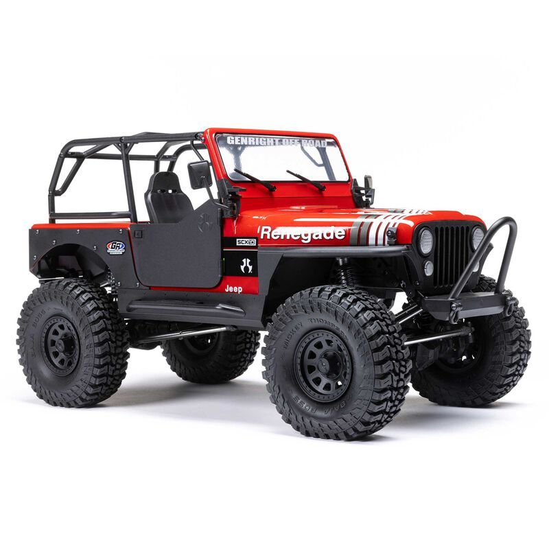 1/10 SCX10 III Jeep CJ-7 4X4 RTR Brushed Rock Crawler, Red