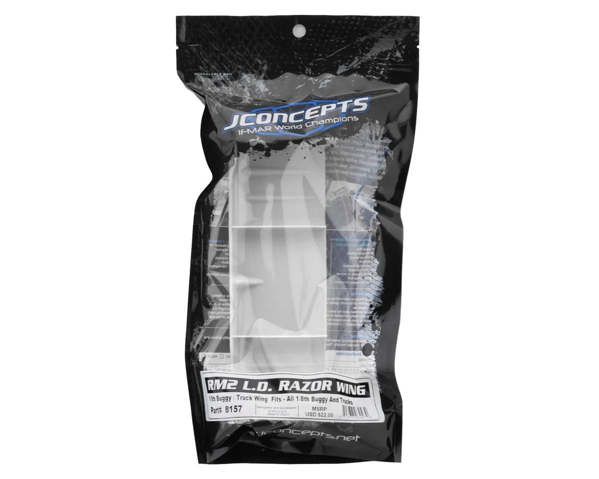 JConcepts RM2 1/8th Razor L.D. Buggy/Truck Wing (White)