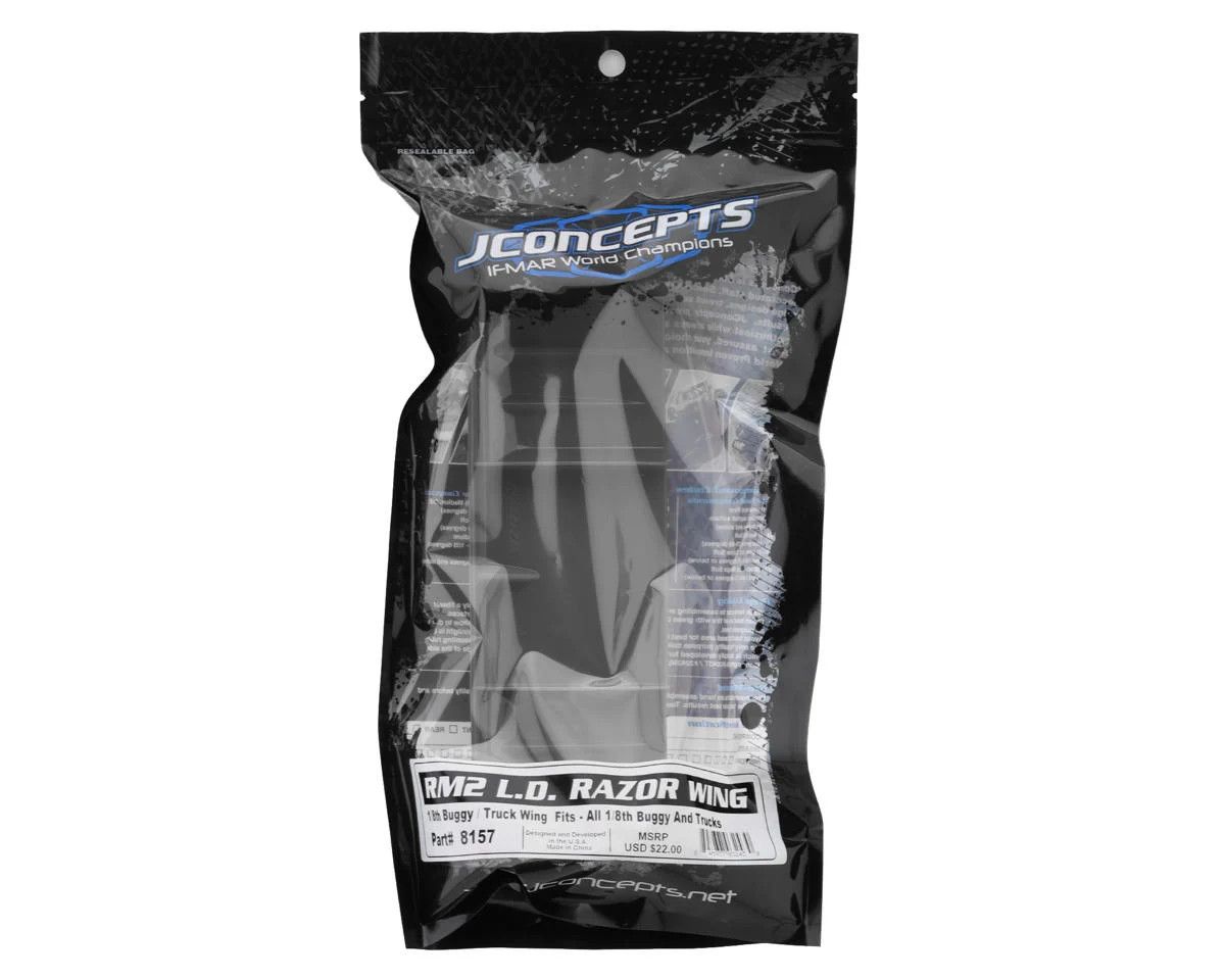 JConcepts RM2 1/8th Razor L.D. Buggy/Truck Wing (Grey)