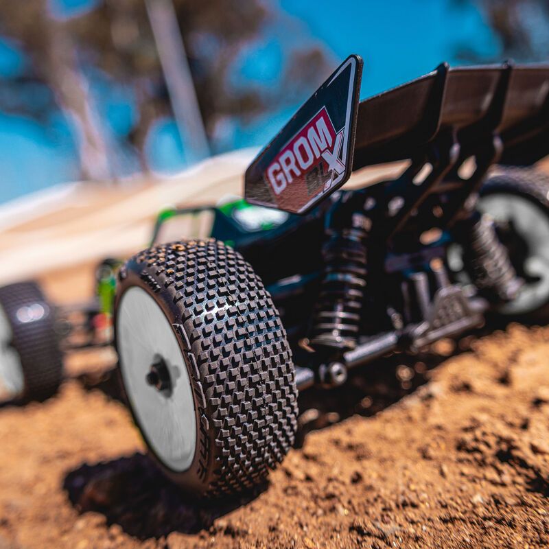 Hole Shot 3.0 Buggy Tires MTD Velocity White Wheels for Arrma Typhon Grom