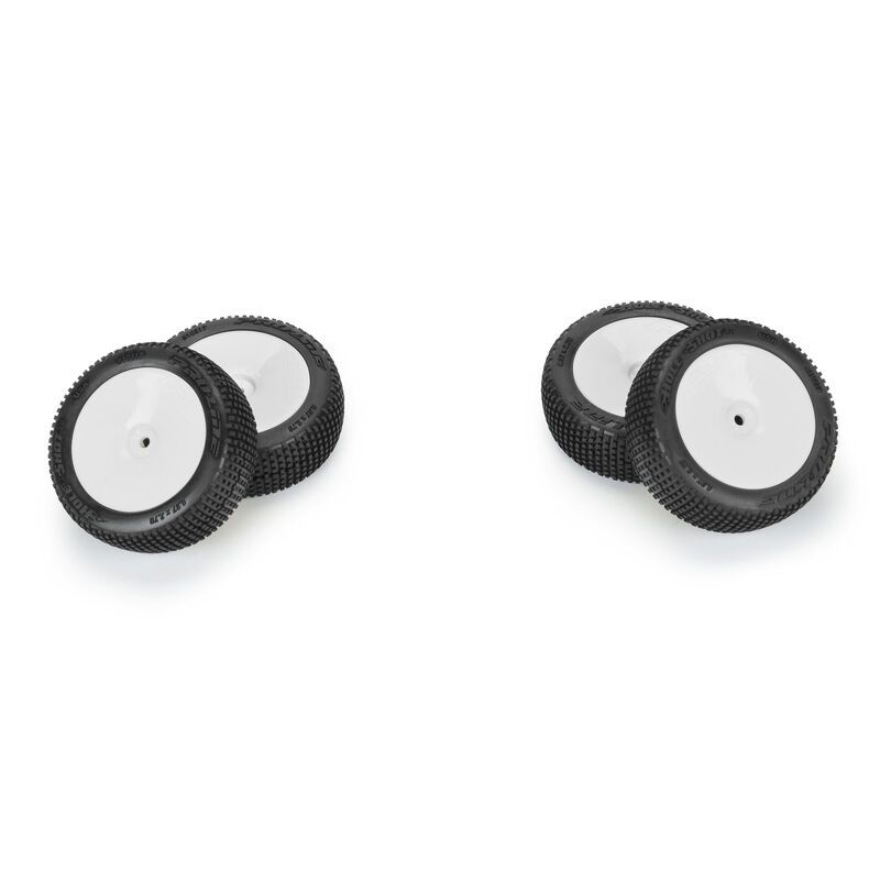 Hole Shot 3.0 Buggy Tires MTD Velocity White Wheels for Arrma Typhon Grom