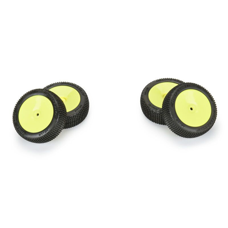 Hole Shot 3.0 Buggy Tires MTD Velocity Yellow Wheels for Arrma Typhon Grom