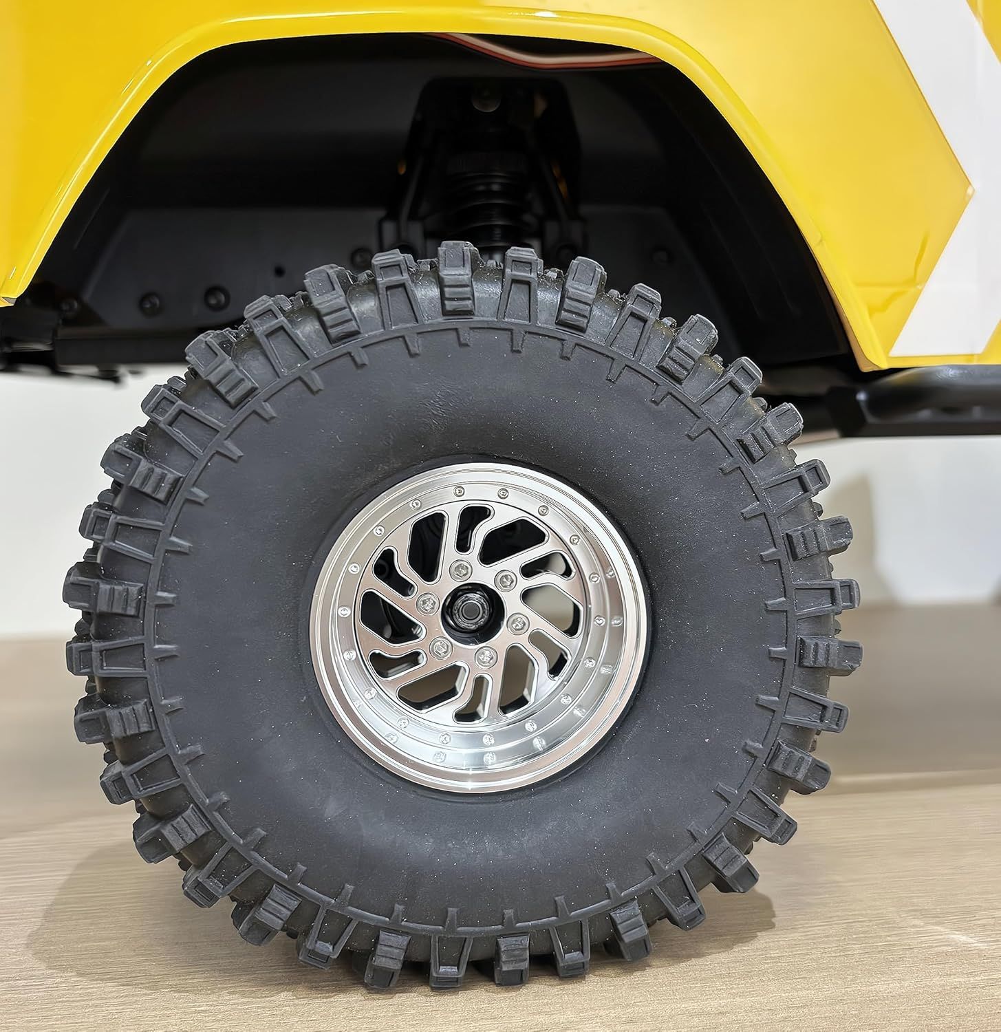 TxxRcss RC 1.9 Inch Beadlock Wheels Offsets -8.5mm Rims Hex 12mm Aluminum Wheel for 1/10 RC Crawler