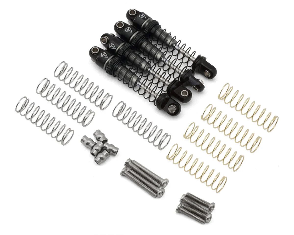Treal Hobby Axial SCX30 26mm Aluminum Oil-Filled Threaded Shocks (Titanium) (4)