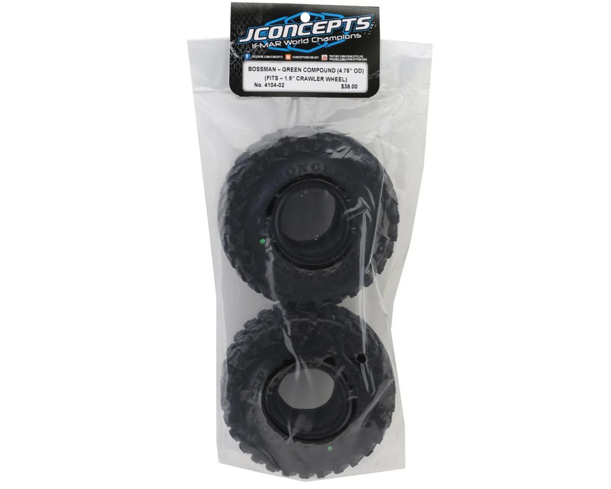 JConcepts Bossman 1.9" Rock Crawler Tires (2) (Green)