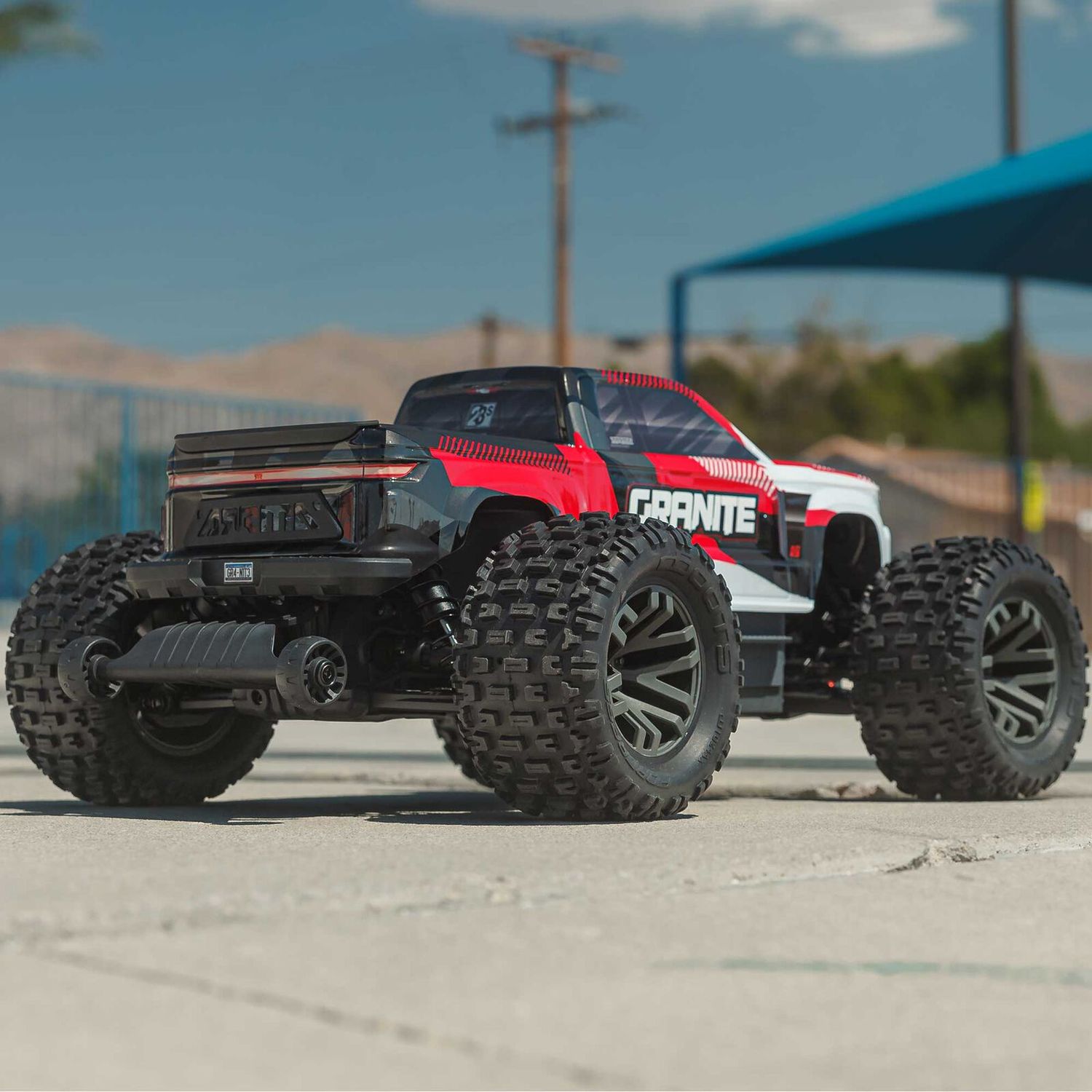 1/10 GRANITE 4X4 223S BLX BRUSHLESS MONSTER TRUCK RTR WITH DSC, RED