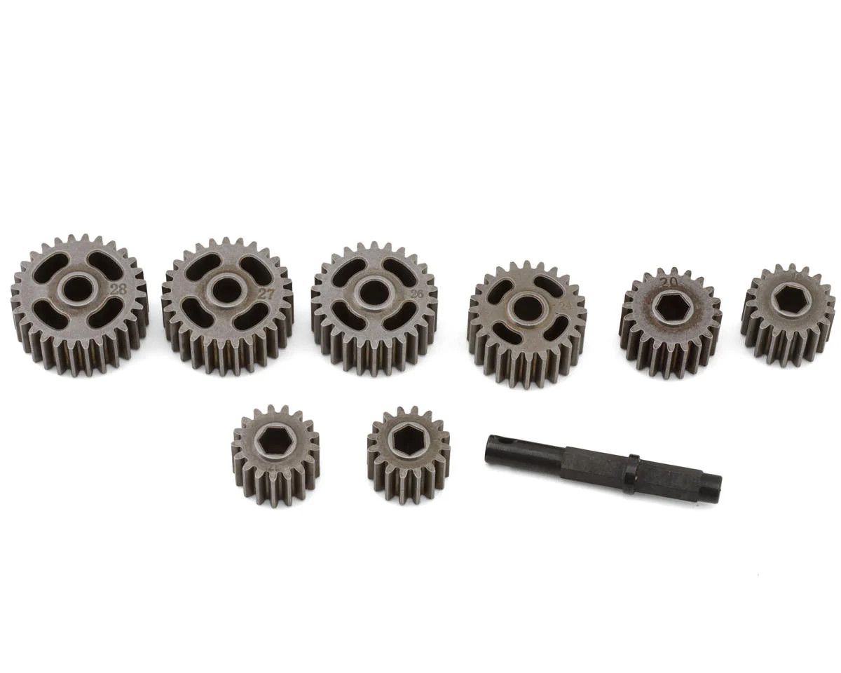 Redcat Ascent Fusion Steel Transfer Case Top Shaft &amp; Underdrive Gear Set (37%/28%/20%)
