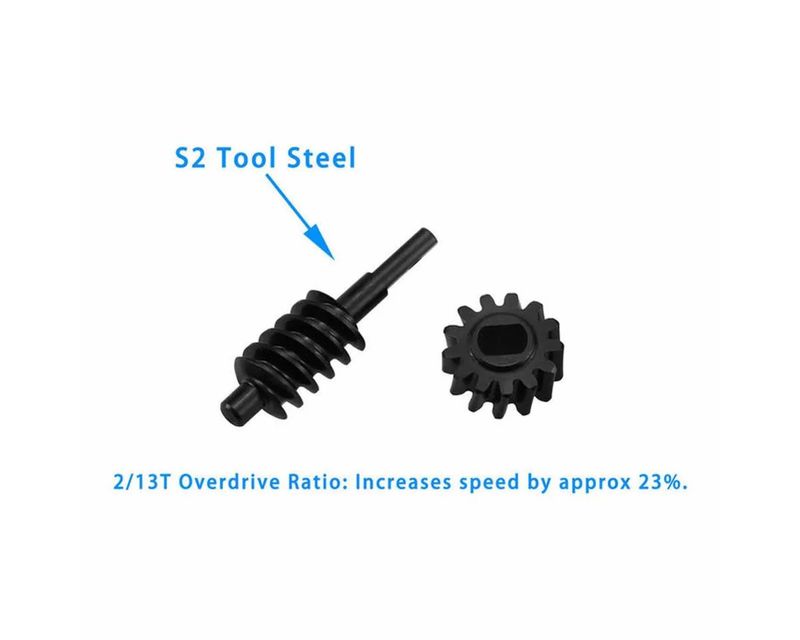 Hot Racing Axial SCX30 CNC-Machined Steel Differential Overdrive Gears Set (2T/13T Overdrive 23%)