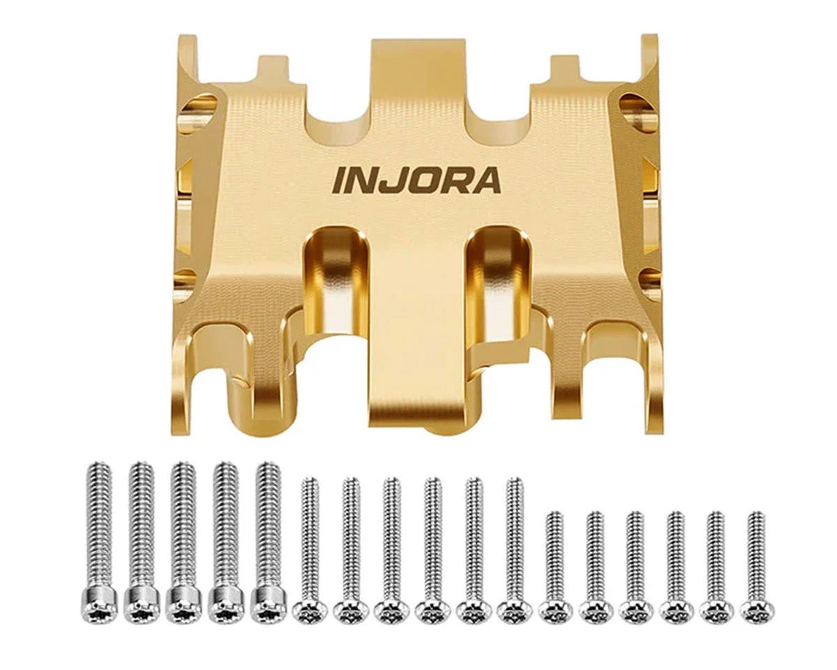 Injora Axial SCX30 Brass Skid Plate (Gold) (17.8g)