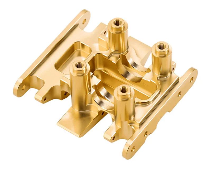 Injora Axial SCX30 Brass Skid Plate (Gold) (17.8g)