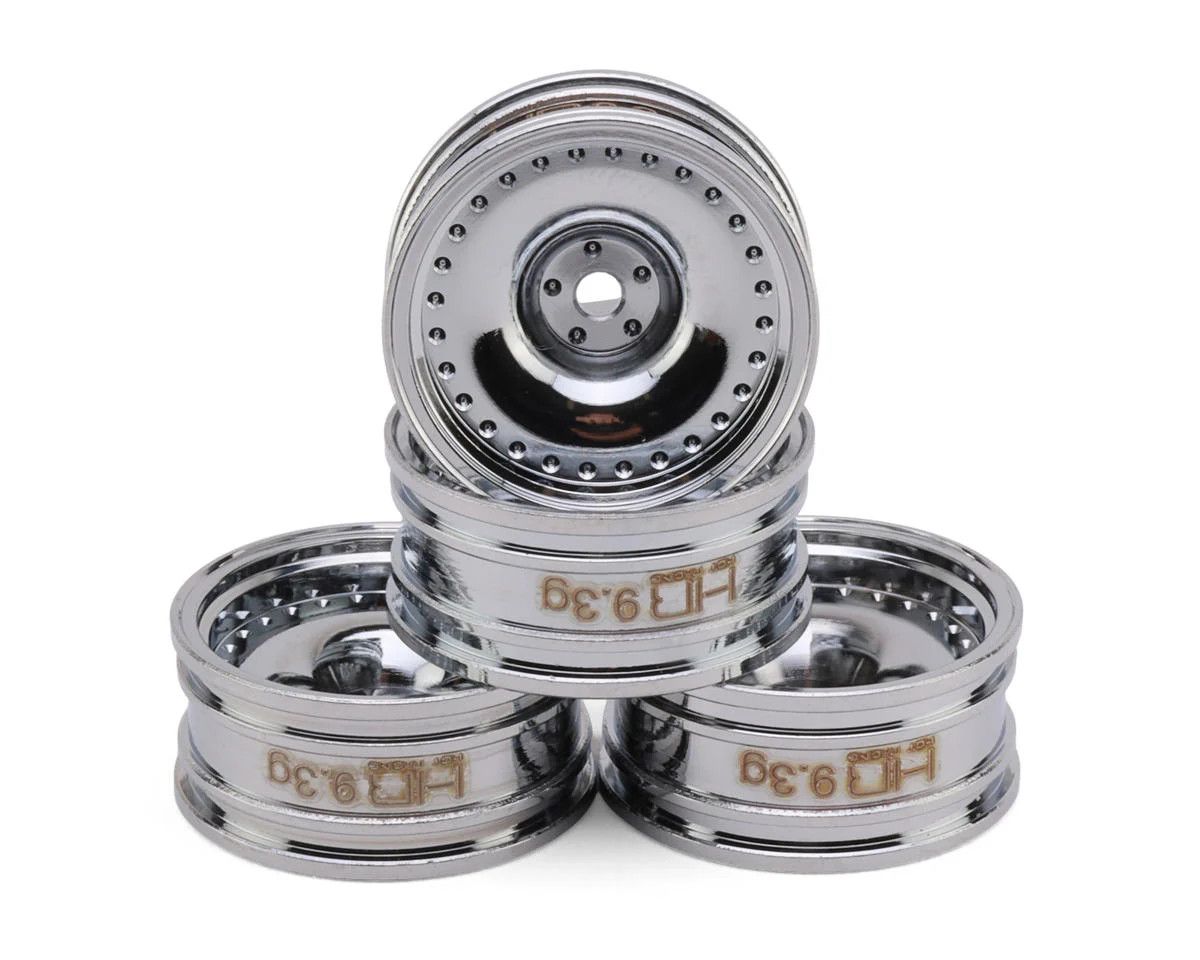 Hot Racing Axial SCX30 0.7" Brass Crawler Wheels (Chrome) (4) (9.3g ea)