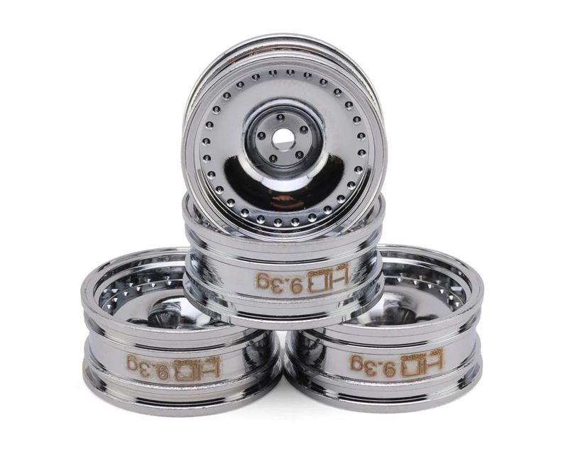Hot Racing Axial SCX30 0.7" Brass Crawler Wheels (Chrome) (4) (9.3g ea)