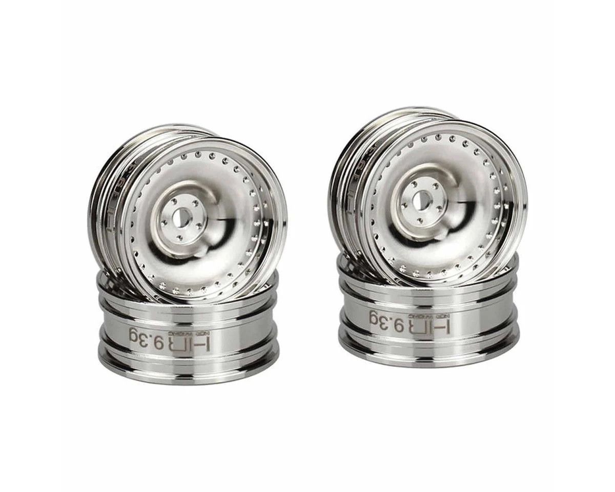Hot Racing Axial SCX30 0.7" Brass Crawler Wheels (Chrome) (4) (9.3g ea)
