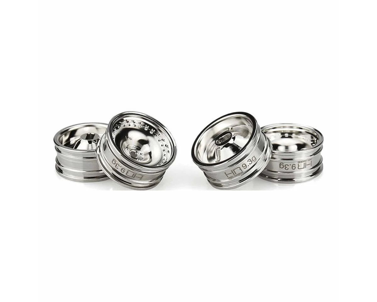 Hot Racing Axial SCX30 0.7" Brass Crawler Wheels (Chrome) (4) (9.3g ea)