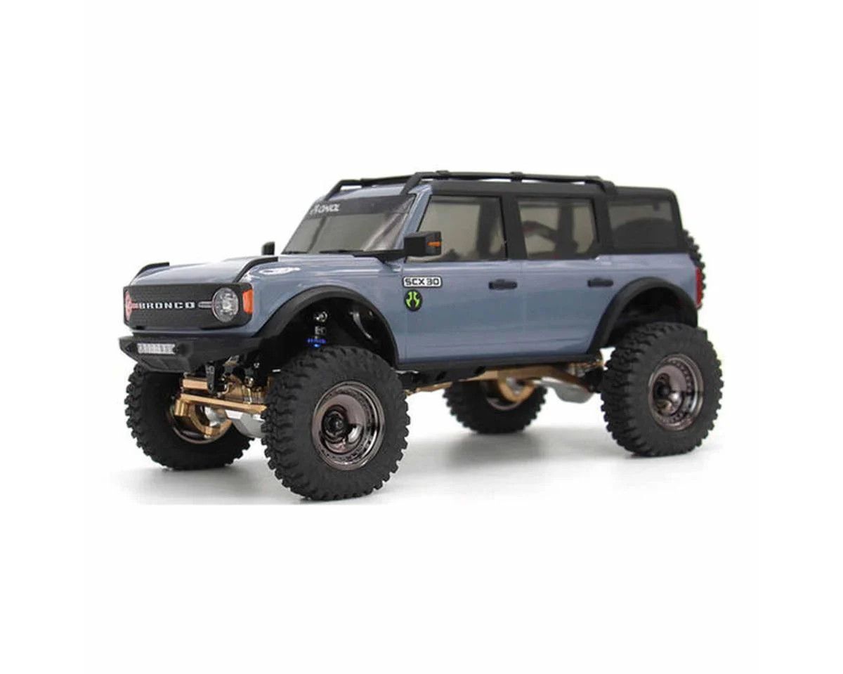 Hot Racing Axial SCX30 0.7" Brass Crawler Wheels (Black Chrome) (4) (9.3g ea)