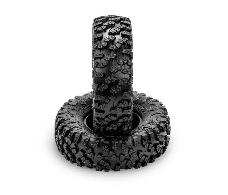JConcepts FYR "Fire" 2.2" Rock Crawler Tires (2) (Green) (Class 2 - 4.75" OD)
