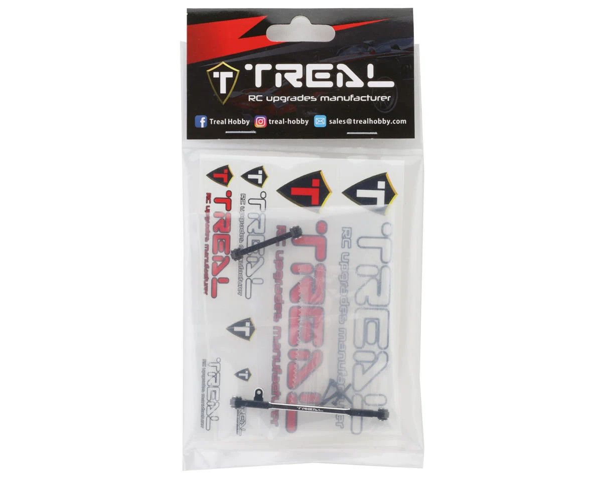 Treal Hobby Axial SCX24 V2 Aluminum Steering Links Set (Black)