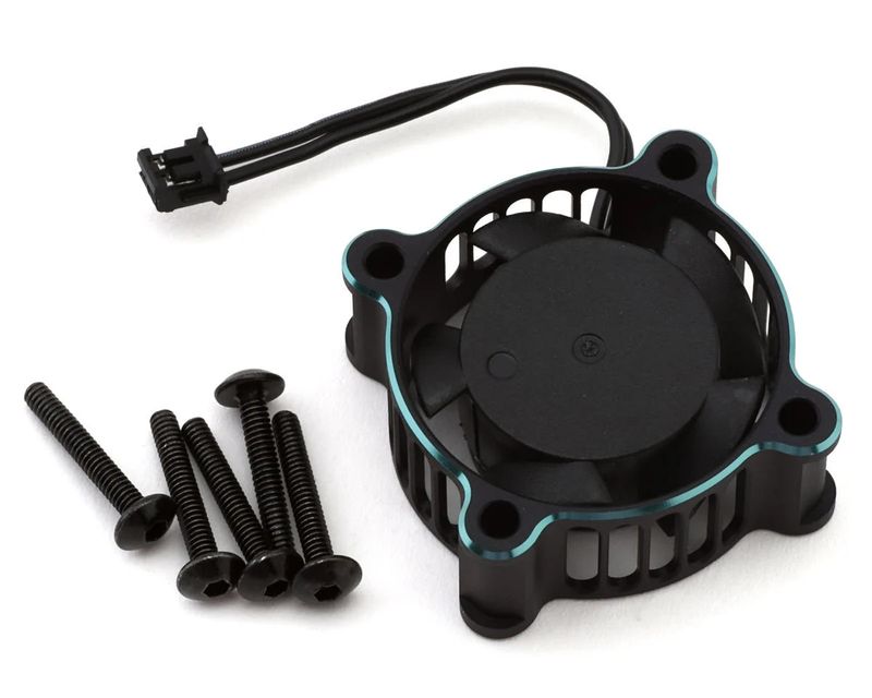 Cayote Crest X/X Evo Aluminum 25x25x10mm ESC Cooling Fan (Black/Aurora Green)