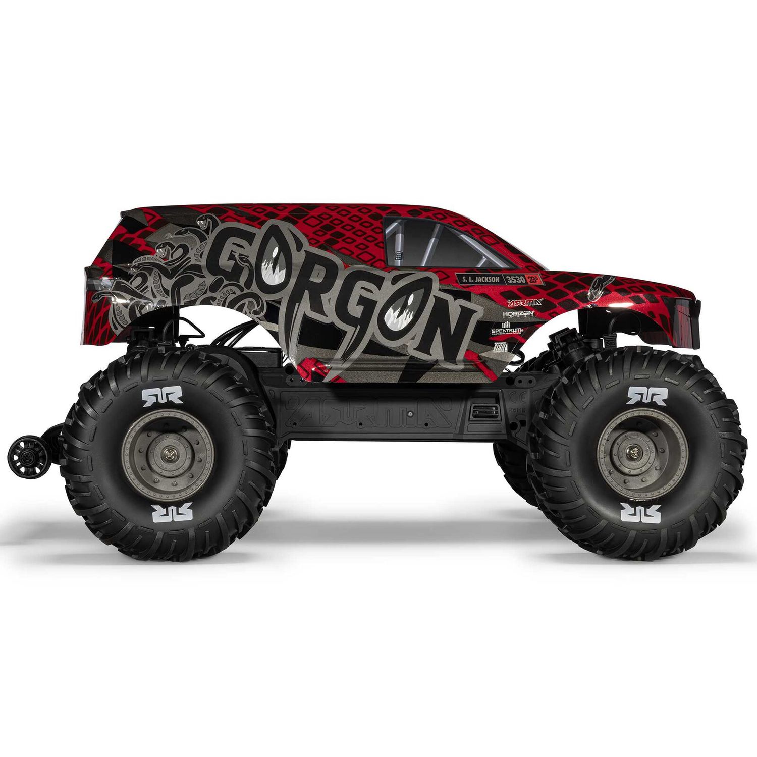 1/10 GORGON 223S 2WD RTR Brushless Monster Truck, Red/Black