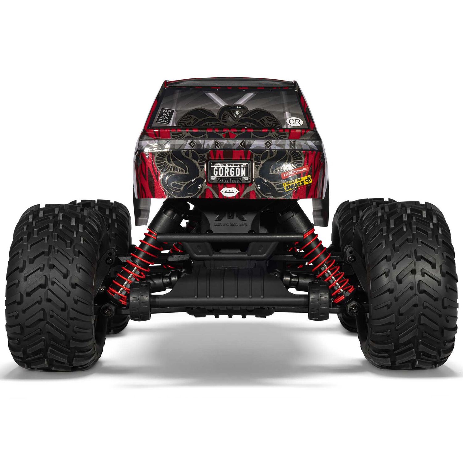 1/10 GORGON 223S 2WD RTR Brushless Monster Truck, Red/Black