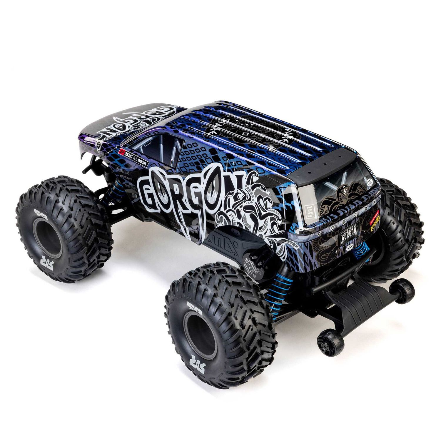 1/10 GORGON 223S 2WD RTR Brushless Monster Truck, Blue/Black