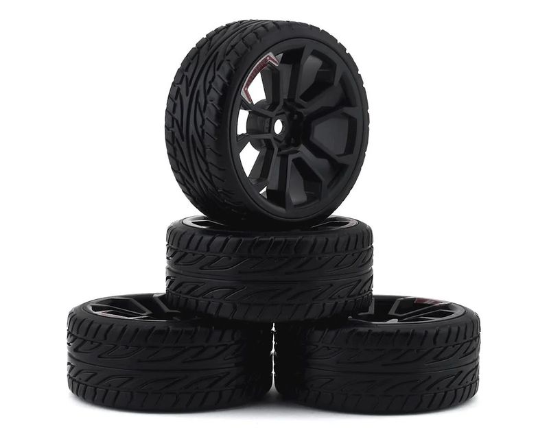 Firebrand RC Supernova DTR3 2.2 Pre-Mounted On-Road Tires (4) (Black) w/Moray Tires, 12mm Hex &amp; 3mm Offset