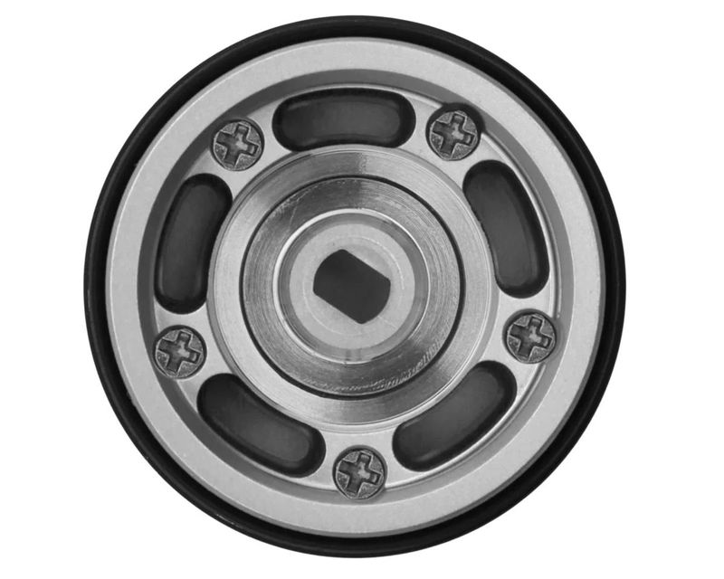Treal Hobby 0.7" 5-Slot Aluminum Micro Rock Crawler Beadlock Wheels (Grey) (4) (8g ea)