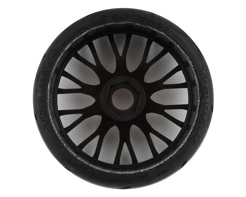 GRP Tires GT - TO3 Revo Belted Pre-Mounted 1/8 Buggy Tires (Black) (2) (XB1) w/FLEX Wheel