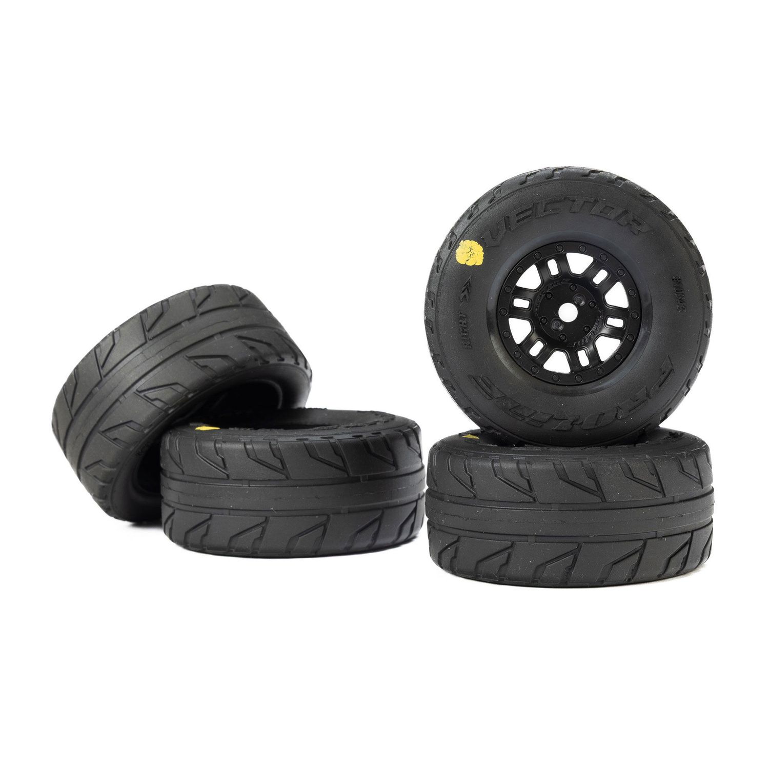 Vector F/R Tires MTD 12mm Black Split Six (4) for ARRMA MOJAVE GROM
