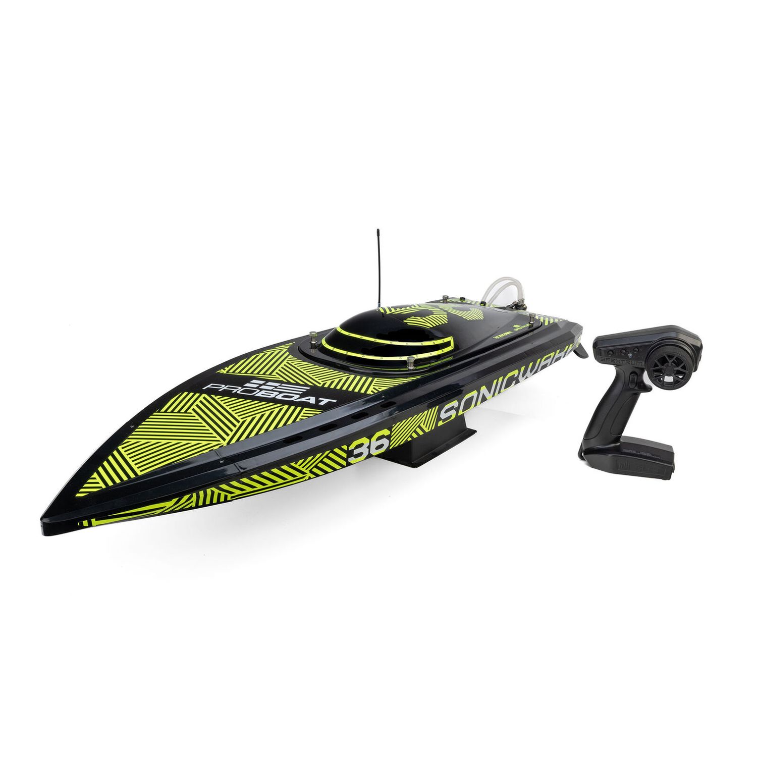 Sonicwake 36" V3, Self-Righting V-Hull Boat RTR, Black Hull
