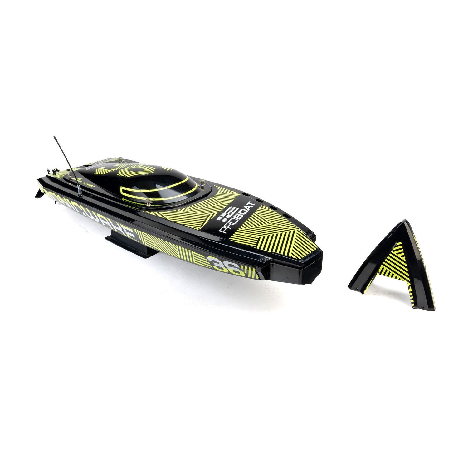 Sonicwake 36" V3, Self-Righting V-Hull Boat RTR, Black Hull