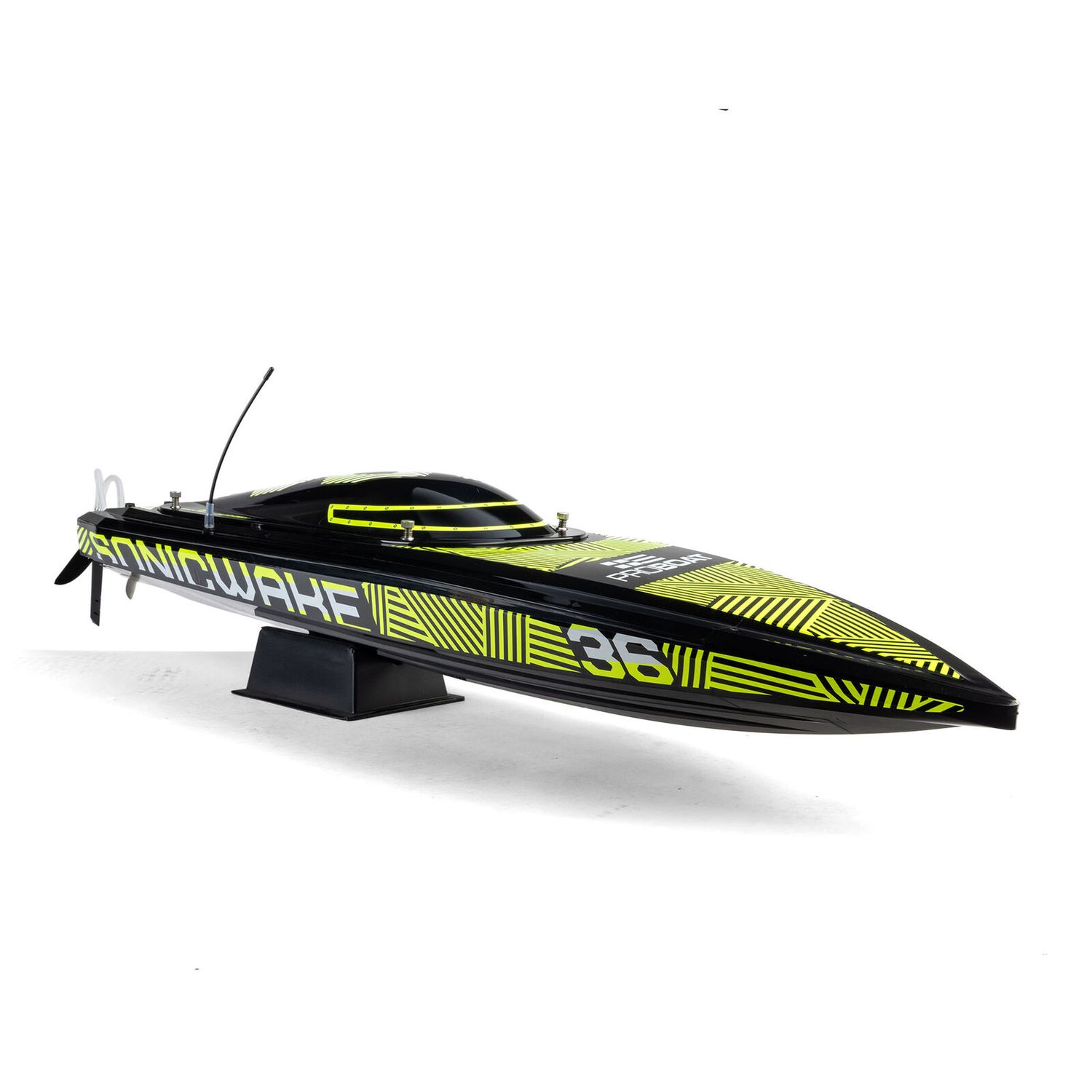 Sonicwake 36" V3, Self-Righting V-Hull Boat RTR, Black Hull