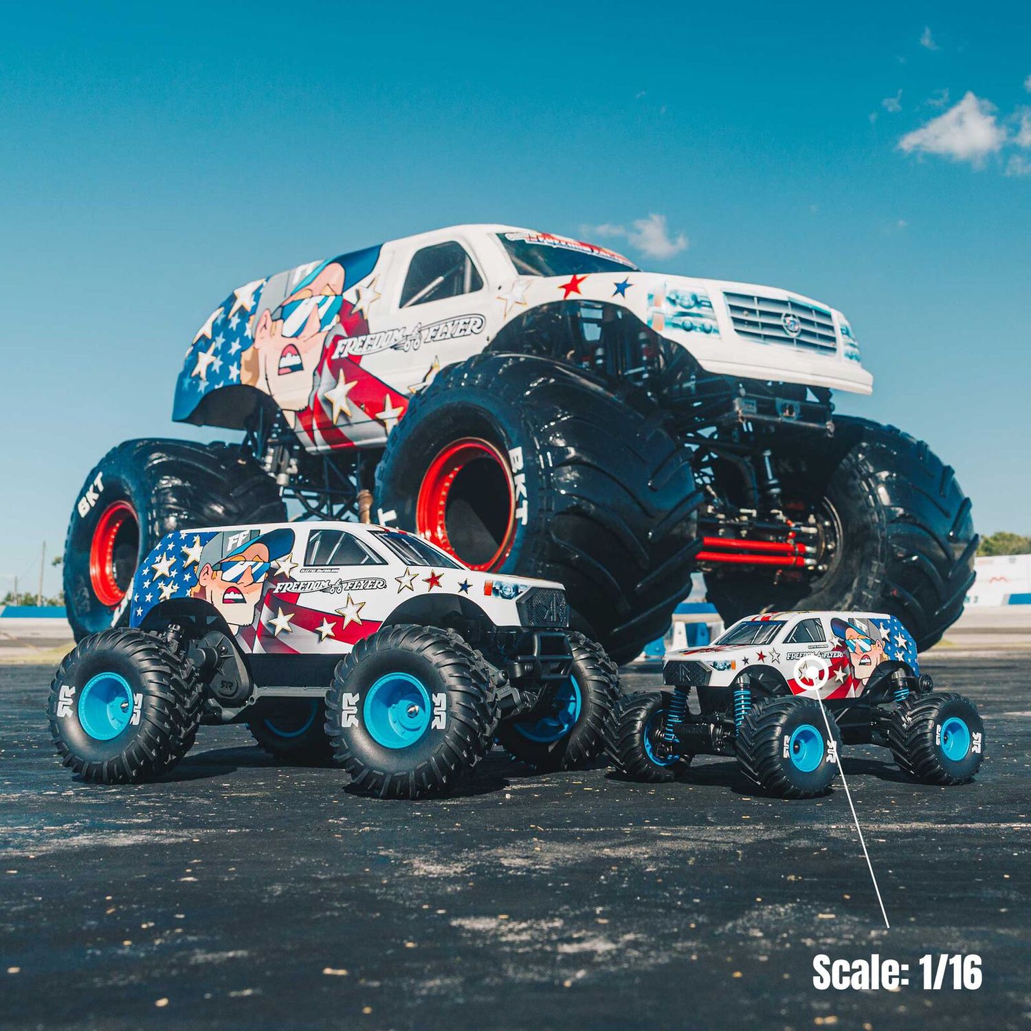 1/16 FREEDOM FLYER 4X4 RTR Monster Truck (Battery &amp; Charger Included), White