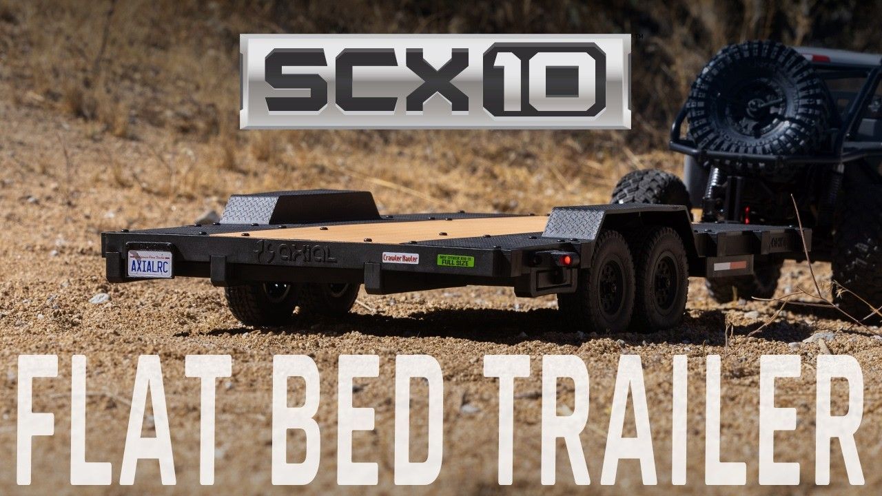 Axial 1/10 SCX10 Flat Bed Vehicle Trailer