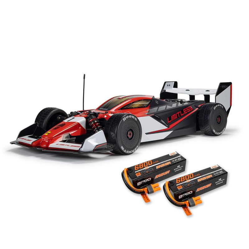 1/7 ARRMA LIMITLESS 120 8S Red/Black + (2) 14.8V 6800mAh 4S 120C Smart G2 Pro Basher LiPo Batteries: IC5