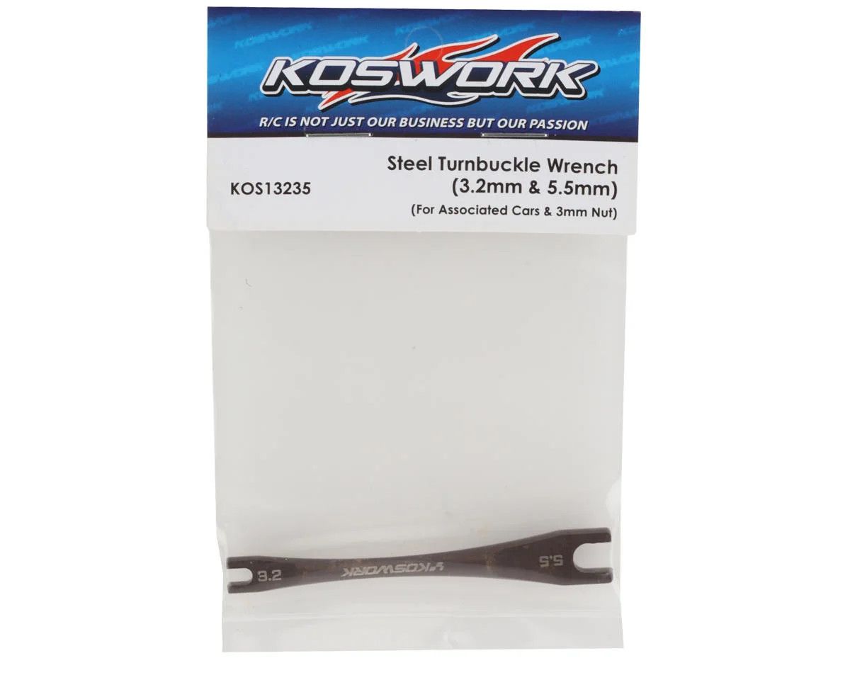 Koswork Steel Turnbuckle Wrench (3.2mm &amp; 5.5mm) (Team Associated &amp; 3mm Nut)