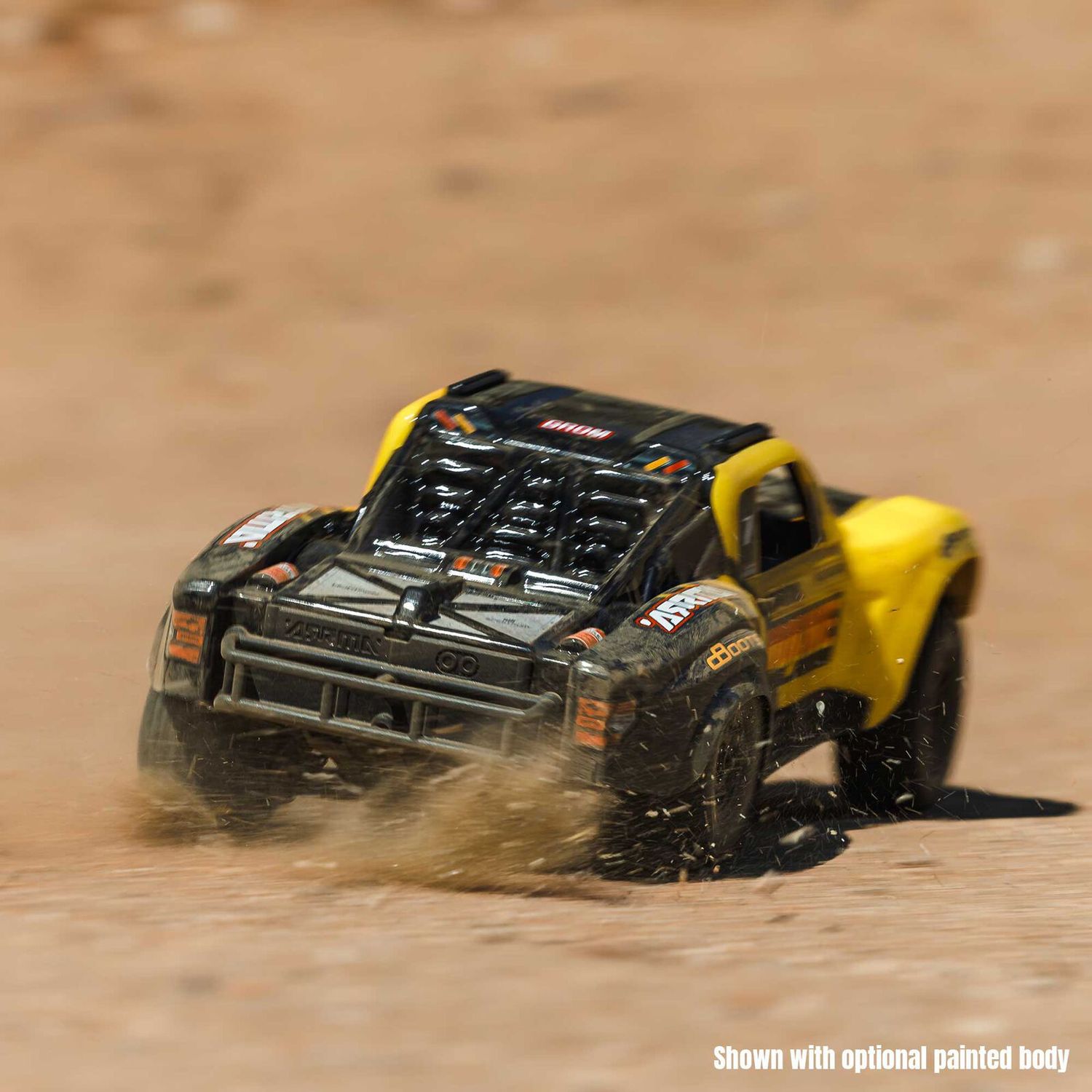 1/16 MOJAVE GROM 4X4 RTA KIT Brushed Desert Truck (Battery &amp; Charger Included), Clear/Black